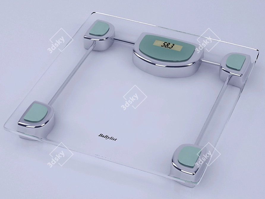 Digital Weight Scale 3D model image 1