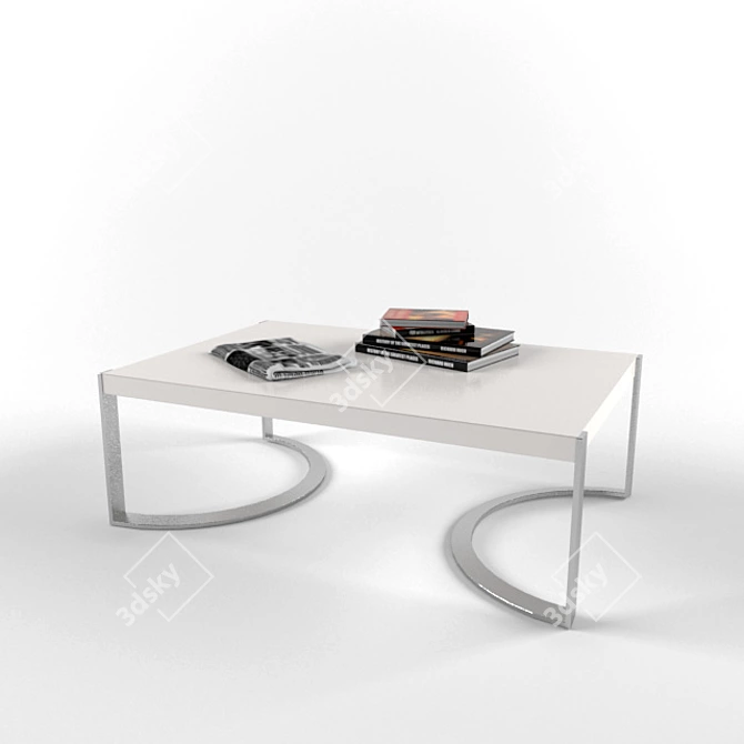 Sleek Modern Coffee Table 3D model image 1