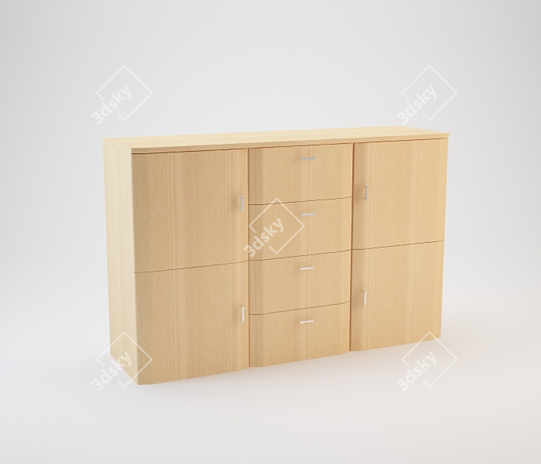 Dyatkovsky Chest: Elegant Storage Solution 3D model image 1