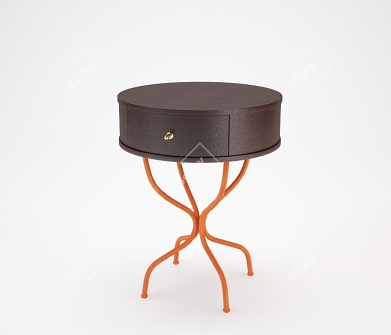 Sleek Bedside Table 3D model image 1