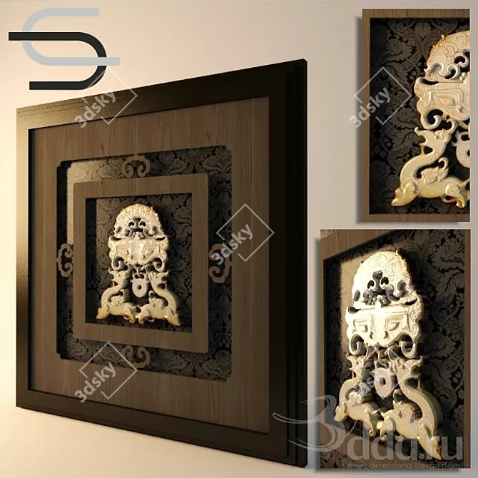 Chinese-inspired Wall Art 3D model image 1