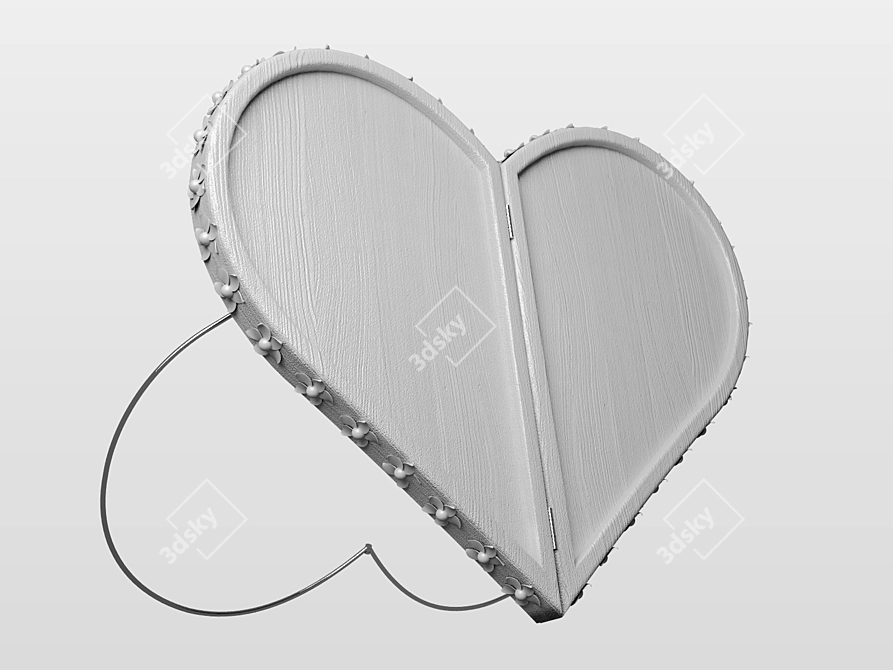 Heart-Shaped Photo Frame 3D model image 1