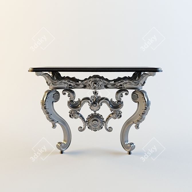 Vintage Console: Classic Design & Intricate Patterns 3D model image 1