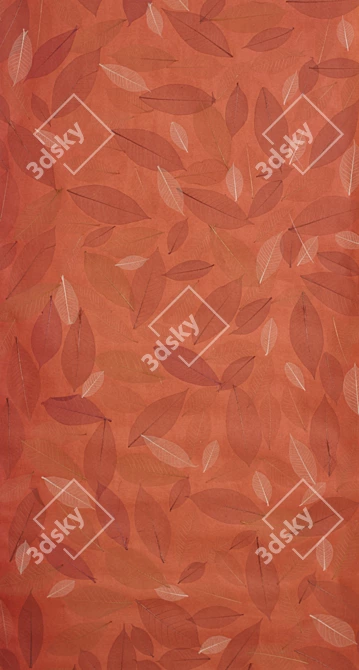 Prima Rojo Leaves Wallpaper: Natural Elegance 3D model image 1
