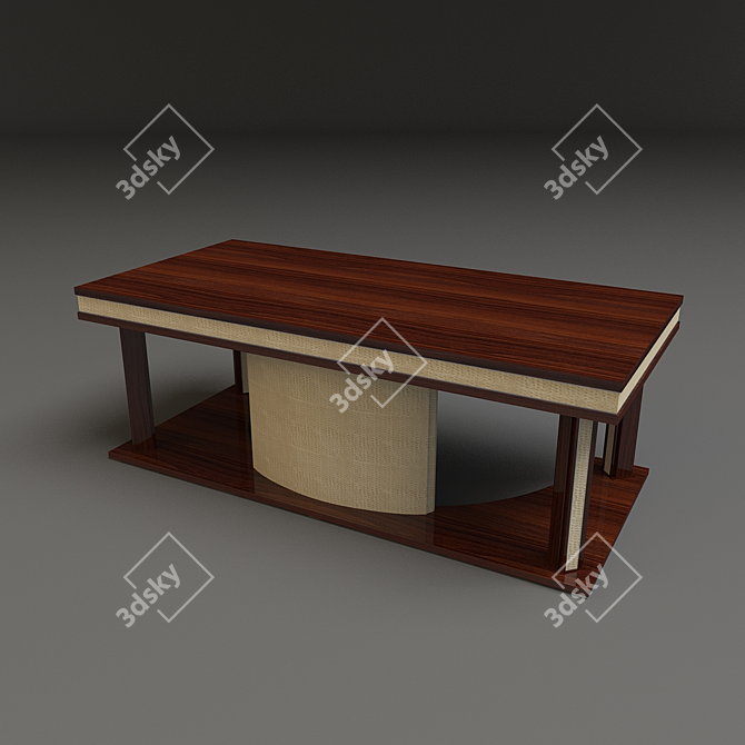 Turri Wood Table 3D model image 1