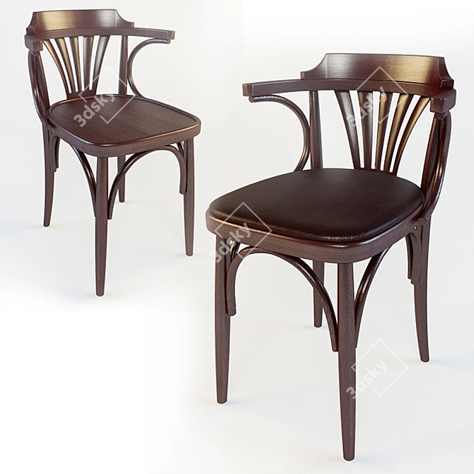 Elegant Viennese Chair. 3D model image 1