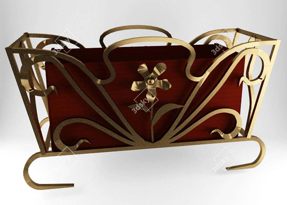 Unique Handcrafted Flower Box 3D model image 1