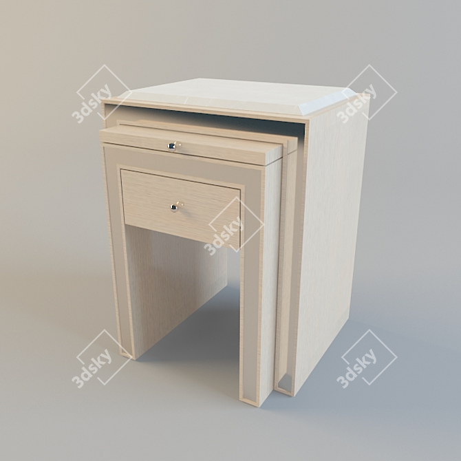 Minimalist Nightstand 3D model image 1