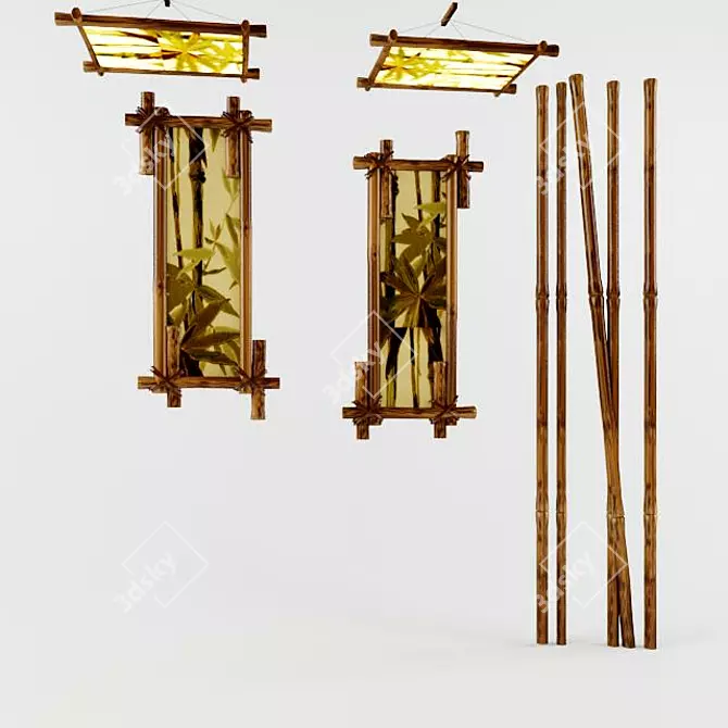 Eco Chic Bamboo Decor 3D model image 1