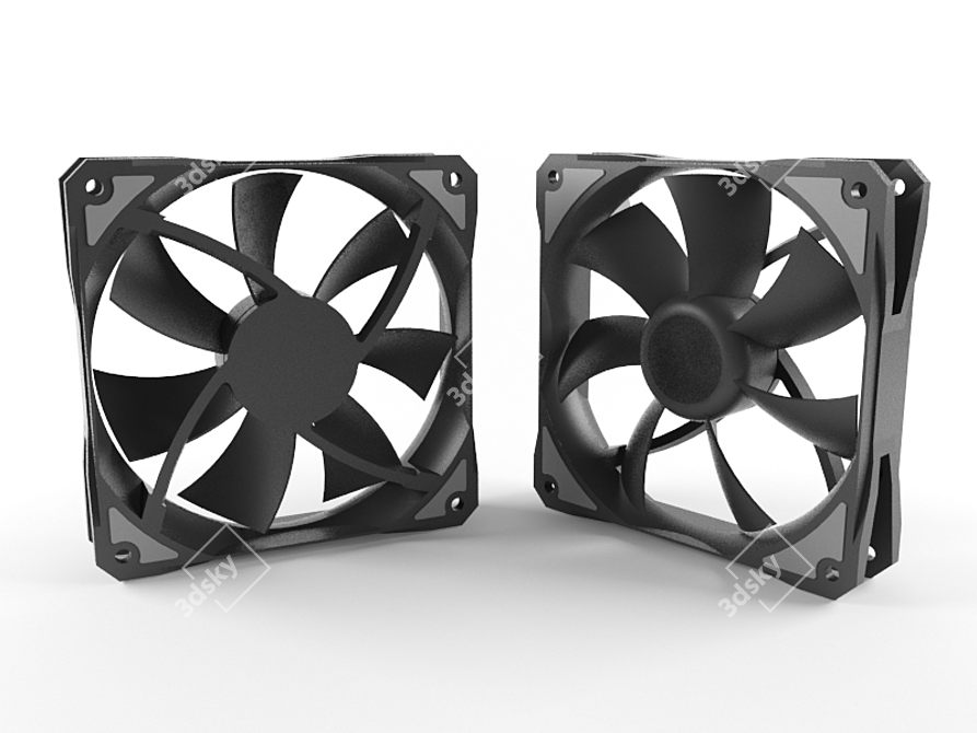 CoolMax ZF3-Fan: Efficient Cooling Solution 3D model image 1