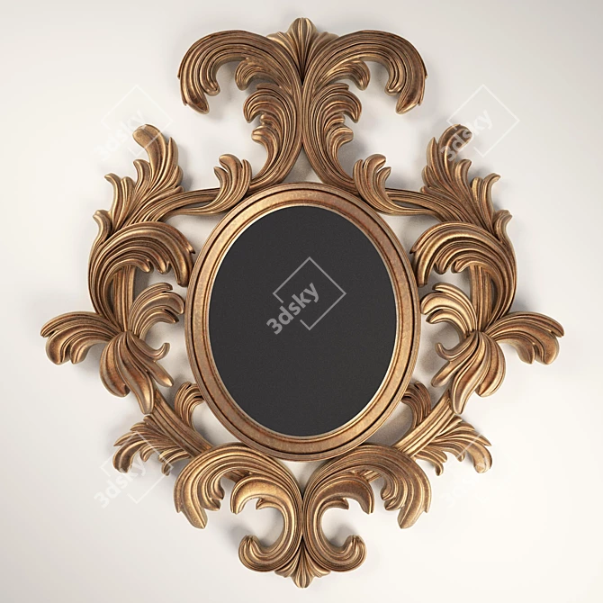 Sleek Wall Mirror 3D model image 1