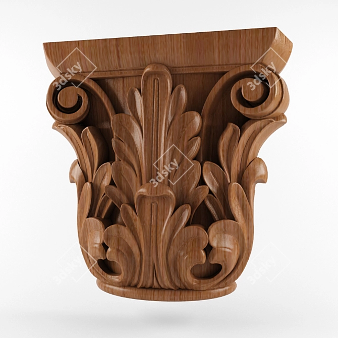  CNC Machined Capital Pilasters 3D model image 1