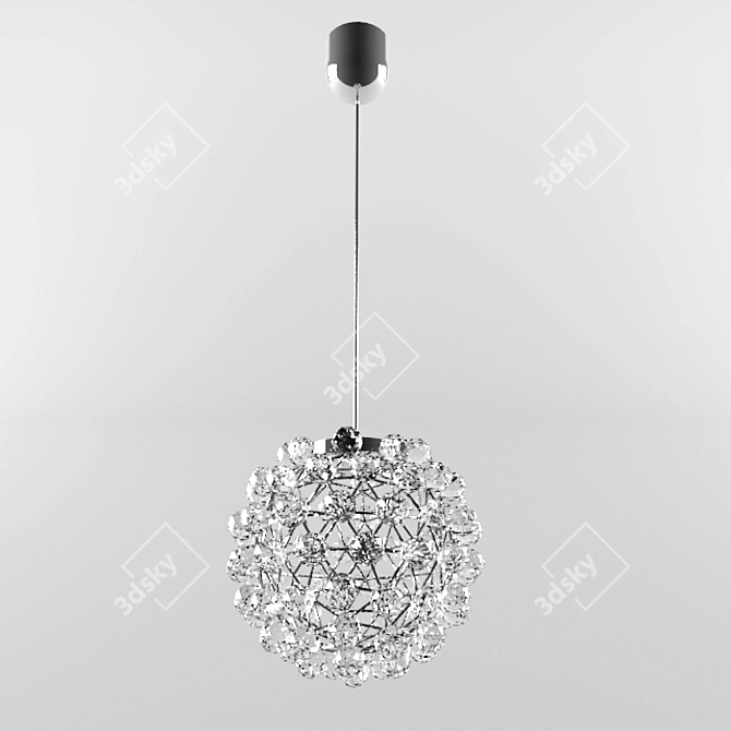 Crystal Glow Chandelier 3D model image 1