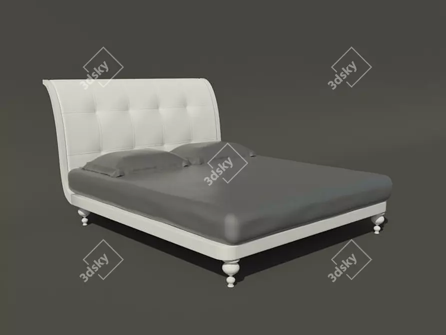 Moscow-Rome Catalog Inspired Bed 3D model image 1