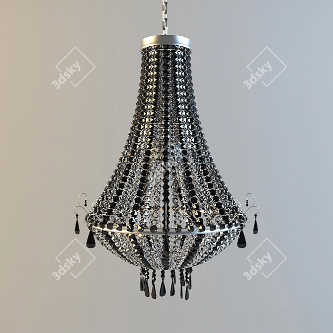 Elegant Crystal Chandelier 3D model image 1