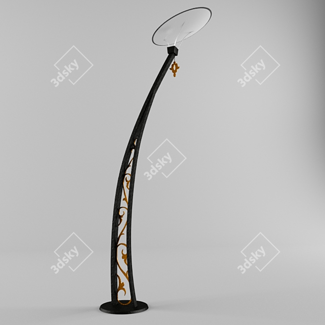 Vintage Lamppost: A Historical Masterpiece 3D model image 1