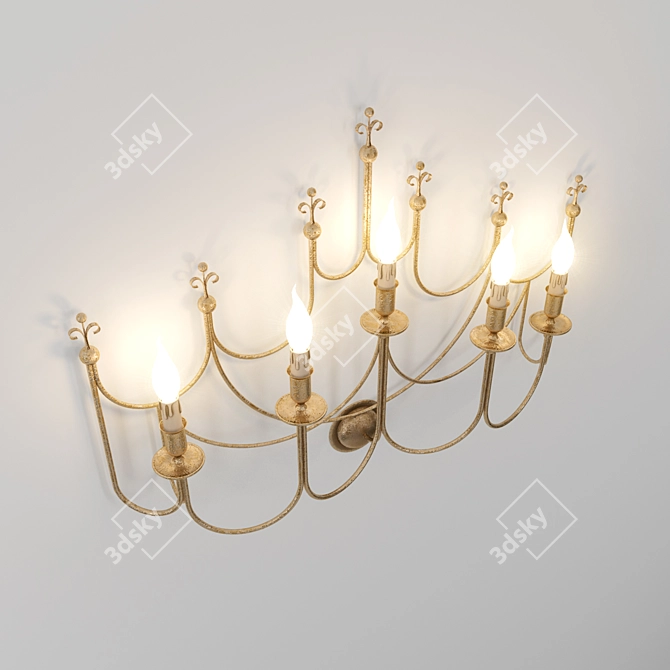 Classic Style 5-Light Candelabra 3D model image 1