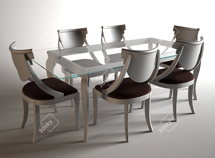 Title: Custom Photo Dining Fabrication 3D model image 1