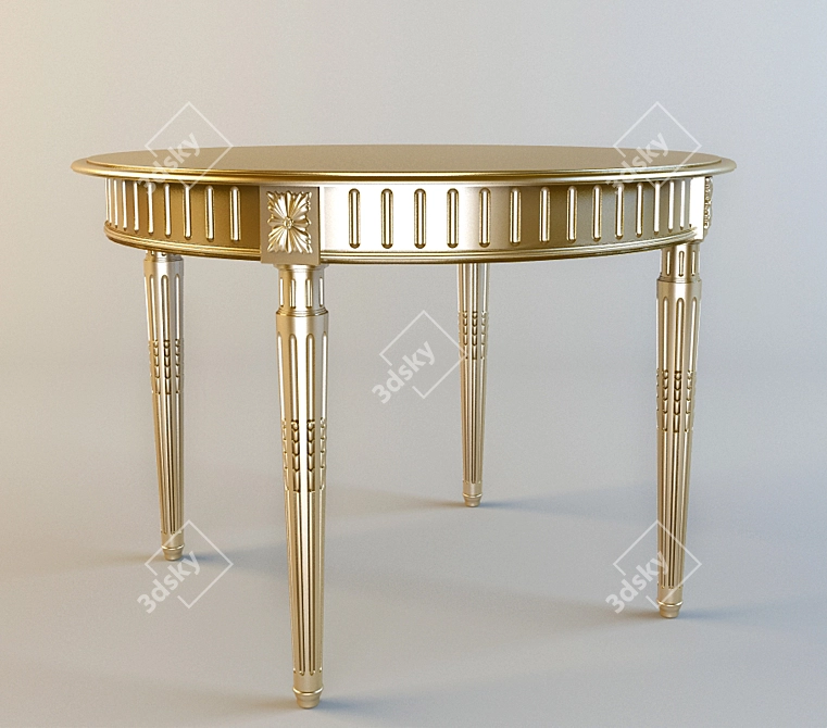 Elegant Wooden Table 3D model image 1