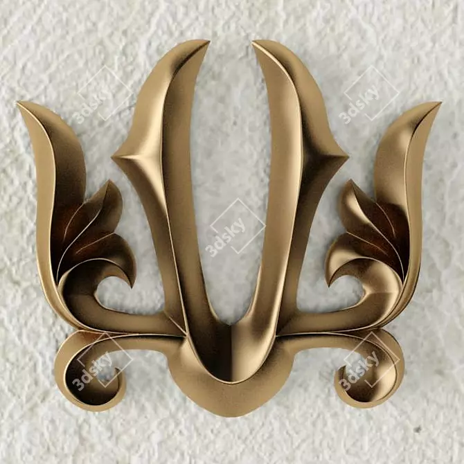 Versatile Decorative Ornament: Perfect for Inlays, Moldings, and More 3D model image 1