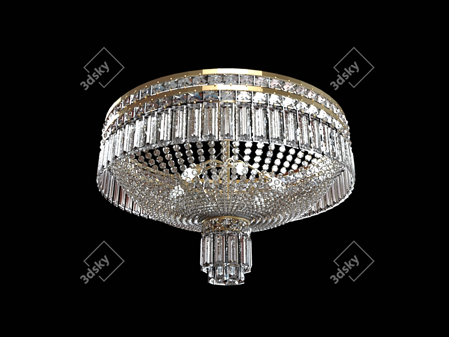 Elegant Crystal Chandelier 3D model image 1