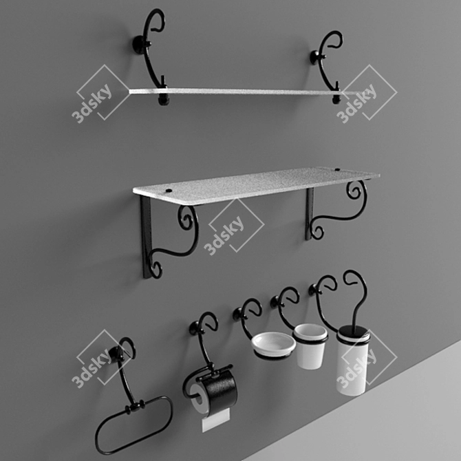 Globo Peastrum Bathroom Accessories 3D model image 1