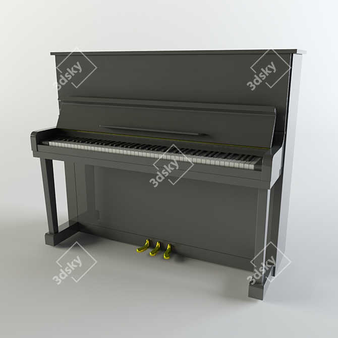 Elegant Grand Piano 3D model image 1