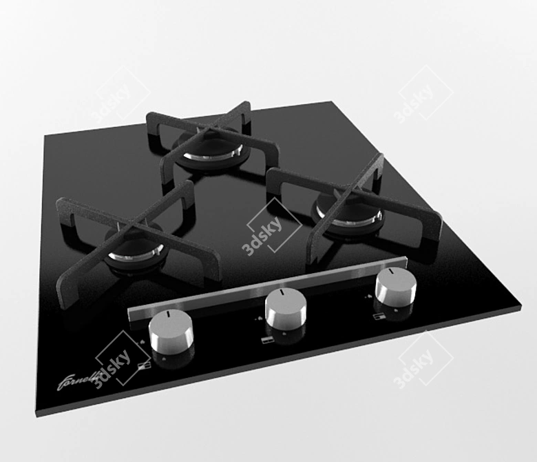 Fornelli 45cm Gas Cooktop 3D model image 1