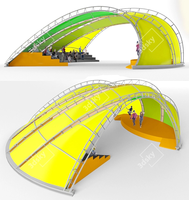 Kids Camping Tent Canopy 3D model image 1