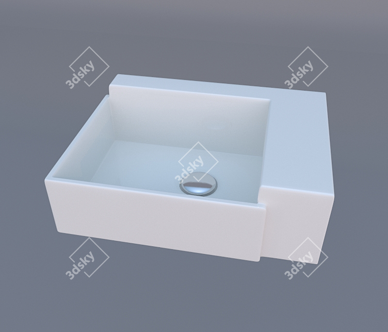 White Stone WS03501F Porcelain Basin 3D model image 1