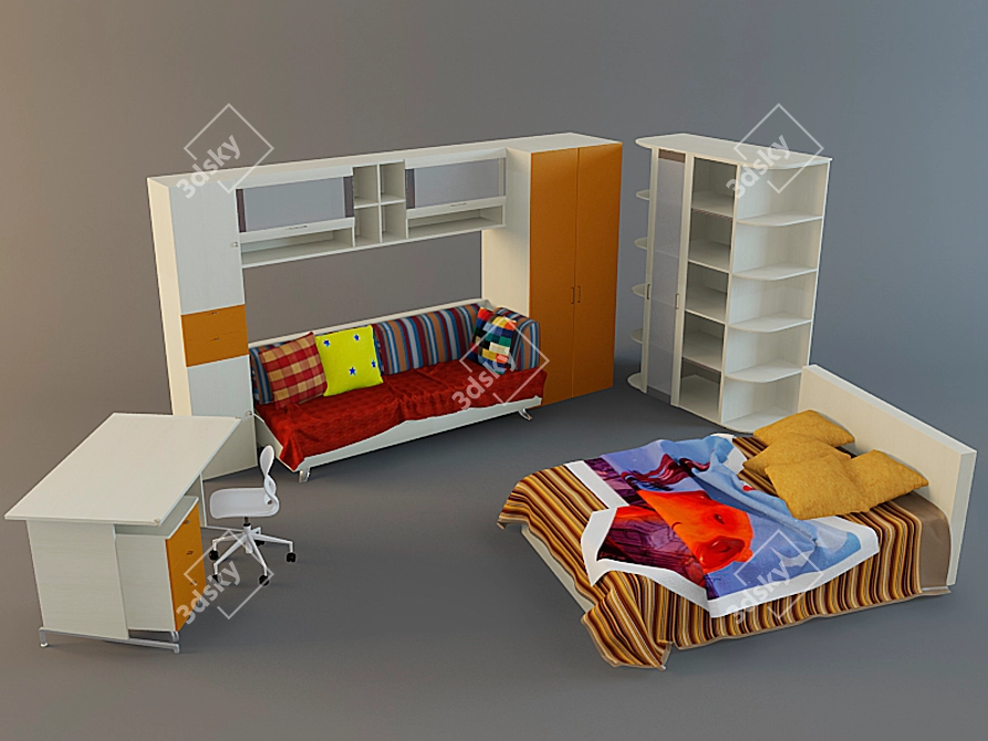 Melodio Kids Furniture Collection 3D model image 1