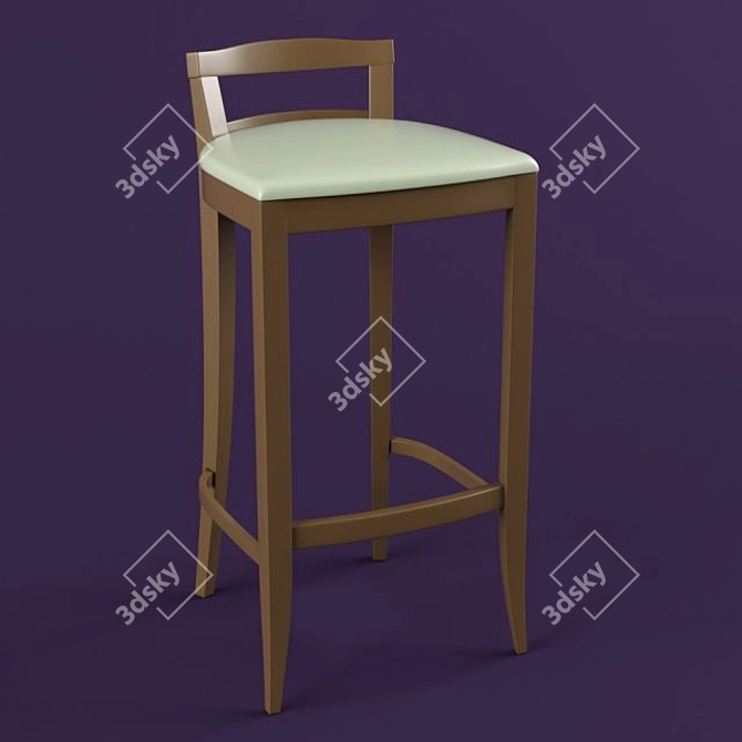 Stylish Bar Stool 3D model image 1