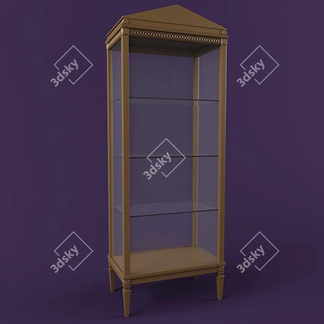 Elegant Glass Showcase 3D model image 1