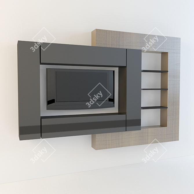 TV Stand Shelf 3D model image 1