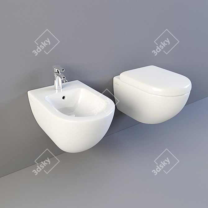 Villeroy & Boch Subway 2.0: Stylish Bathroom Set 3D model image 1