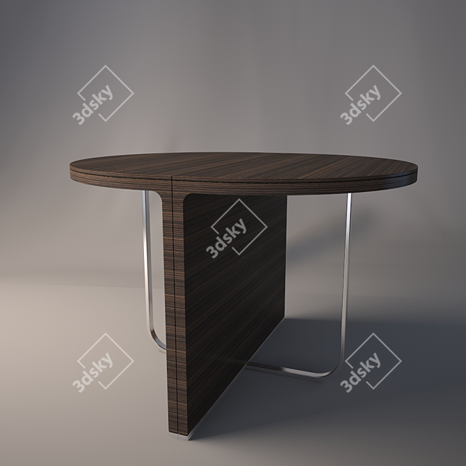 Stylish Wooden Table 3D model image 1