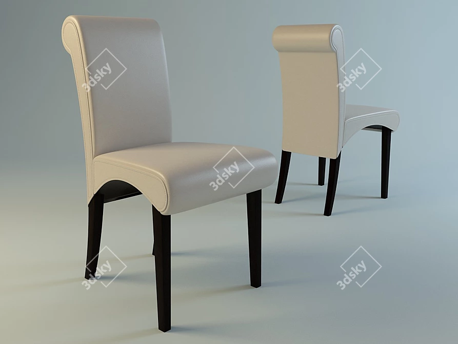 Elegant Lulu Dining Table 3D model image 1