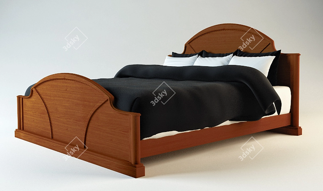 Luxurious Favero Via Veneto Bed 3D model image 1