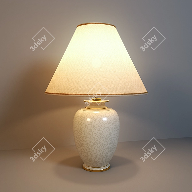 Elegant Cracle Table Lamp 3D model image 1