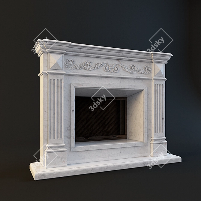 Modern Electric Fireplace - 1500W 3D model image 1