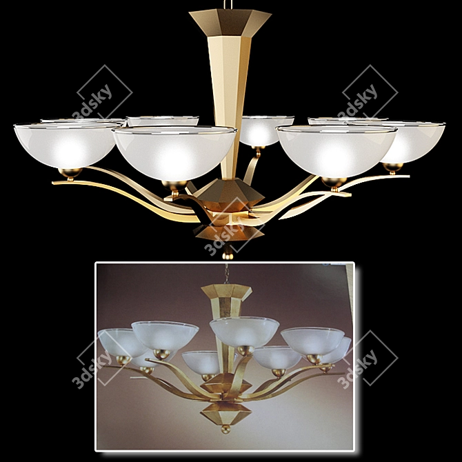 Elegant Crystal Chandelier 3D model image 1