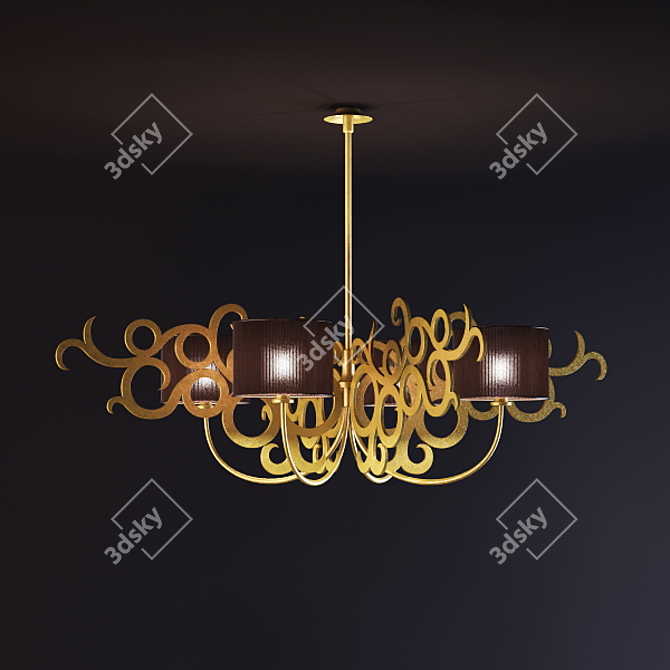 Upcycled Magazine Chandelier 3D model image 1