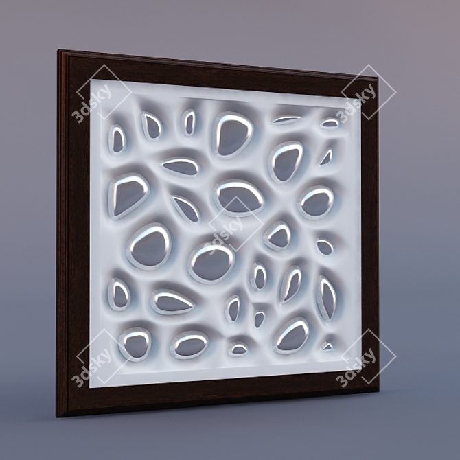 Stone-Inspired Gypsum Decor 3D model image 1