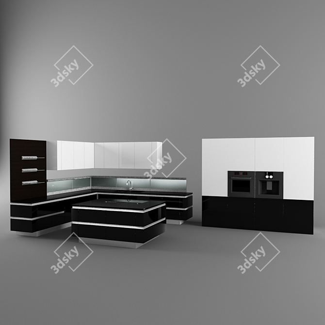 Stylish and Functional Kitchen 3D model image 1