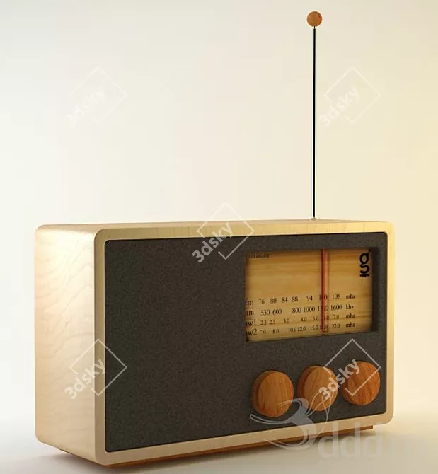 Magno Retro Radio 3D model image 1