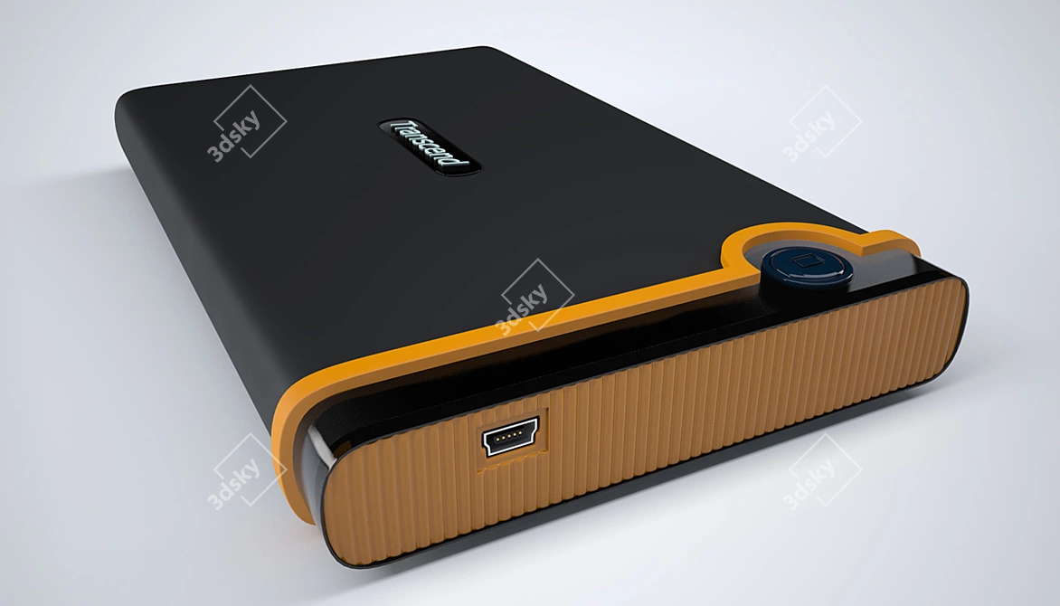 Transcend 500GB External HDD 3D model image 1