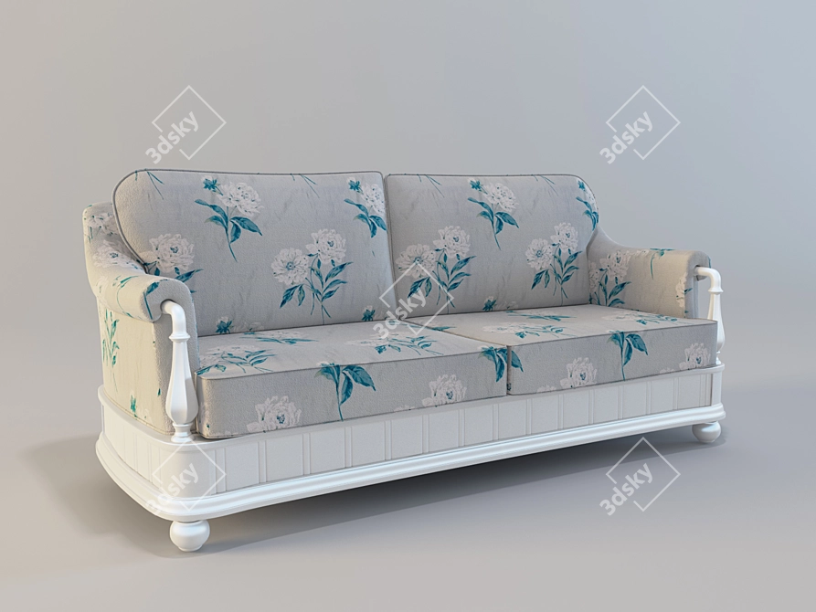 Elegant Provence Sofa 3D model image 1