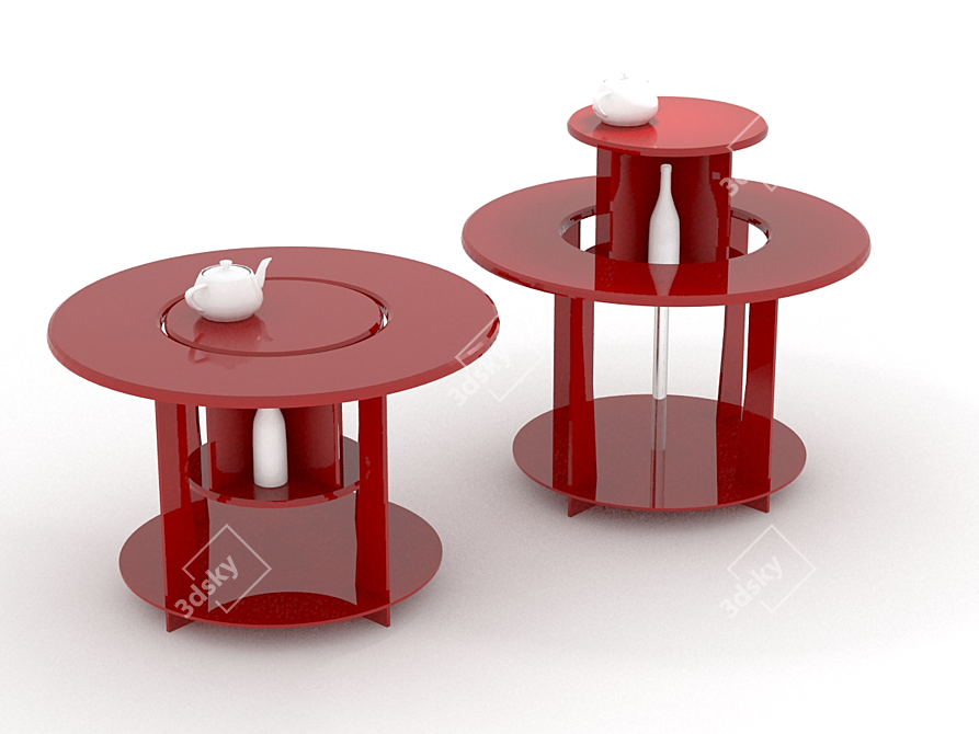 Portable Folding Bar Table 3D model image 1