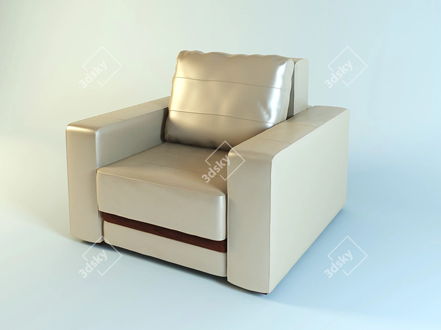 ErgoMax Armchair: Modern Design, Easy to Use 3D model image 1