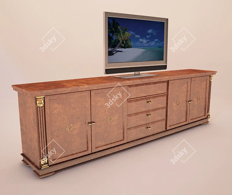 Minotti TV Stand 3D model image 1